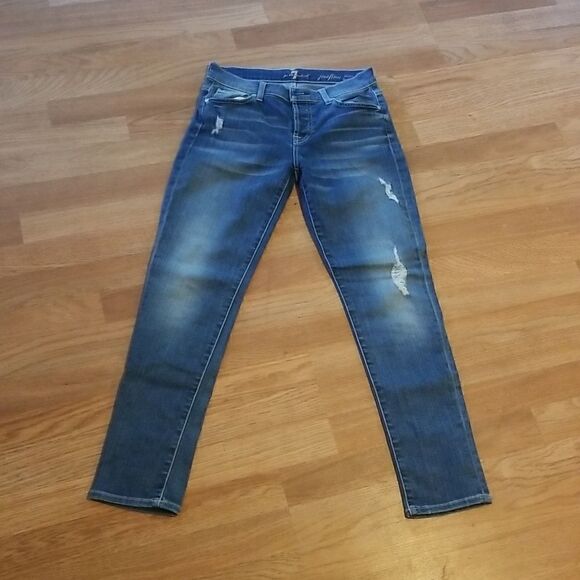 7 For All Mankind  Women’s Jeans 24 destress - Picture 1 of 11